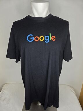 Google  Size L Men's Black Logo T-Shirt